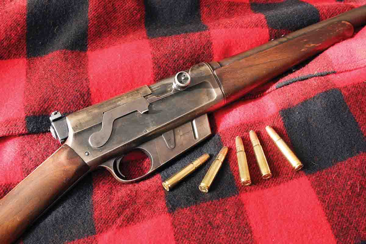 The Remington Model 8 was an early semiauto hunting rifle with a reputation for reliability, partly because it featured a single-stack magazine.